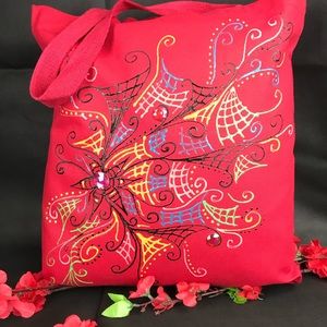 Hand painted tote bag